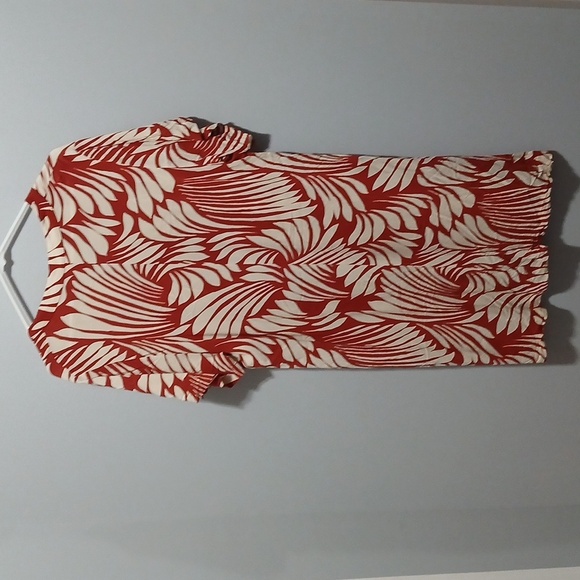 H&M 100% Viscose Tropical Print V-neck Midi Dress Womens Medium Resortwear Boho - Picture 6 of 6